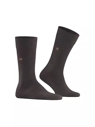 BURLINGTON | Chaussettes homme LEEDS 40-46 bleu foncé chiné | braun